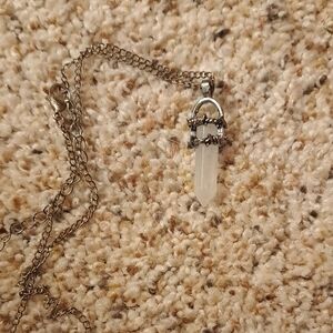 Silver Crystal Pendant Necklace